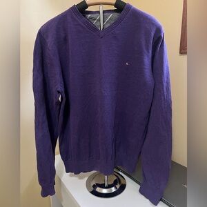 Tommy Hilfiger Men's V-Neck Sweater in Purple